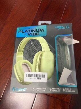 Gabba Goods Platinum Vibe Wireless Headphones - Lime Green